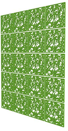 20 Pcs Raumtrenner Schlafzimmer - 161.5x202cm - Grün Raumteiler Groß Blütenblatt Hängender Raumteiler für Make-Up Schrank Badezimmer Schlafzimmer Wohnzimmer