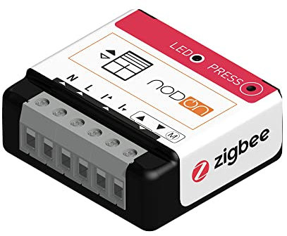 NodOn Rollladenmodul - Zigbee 3.0, Raffstoresteuerung, Kompatibel mit SmartThings, Alexa, HomeAssistant, Unterputz, Zeitschaltuhr