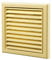 Vents 4 inch - 100 mm Fixed Blade Beige Grille Cover with Flyscreen Mesh for Air Ventilation Tumble Dryer Extractor Fan Grill Plastic Cotswold Stone Louvered Wall Vent Grille Roof Soffit MVHR Units