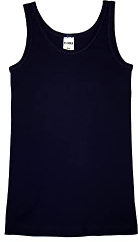 HERMKO 2000 Mädchen Unterhemd aus 100% Bio-Baumwolle, Farbe:Marine, Größe:128