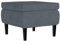 vidaXL Hocker mit Holzbeinen Fußhocker Fußbank Fußstütze Fußschemel Schemel Ottomane Sitzhocker Fußablage Polsterhocker Wohnzimmer Dunkelgrau Samt
