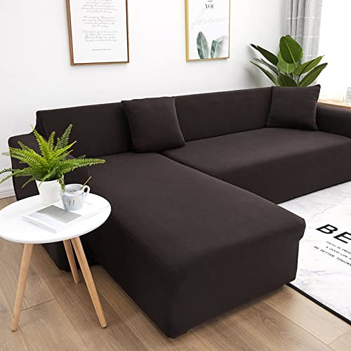 AYouge Sofabezug, Sofabezug Ecksofabezug 1/2/3/4-Sitzer-Stretch-Sofabezug mit Fester Schaumstoffstange (L-förmiges Ecksofa benötigt Zwei Bezüge)