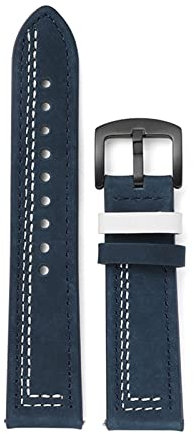 Overhil1s Cinturini per Orologi, Guarda Il Cinturino di Ricambio for S3 Smart Watch Strap Crazy Horse First Layer Switch Oren CINT Swin 7 Word Linea (Color : 007, Size : 22mm)