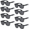 FSMILING 8 Stück Unisex Party Sonnenbrille Pack 80er Retro Plastik Sonnenbrille Schwarz Partybrillen Für Herren Damen