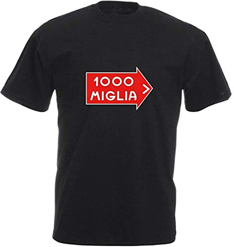 Men's Mille Miglia T-Shirt Car Enthusiast Various Sizes & Colours Black XL
