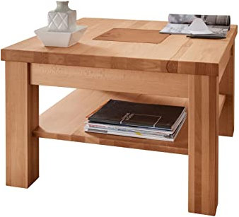 möbelando Couchtisch WZ-0315 aus Kernbuche in Natur geölt. Abmessungen (BxHxT) 70x45x70 cm