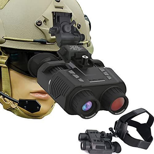 Nachtsichtbrille mit Kopfgurt,Wiederaufladbare Hände freie Nachtsichtbrille,4X Infrarot Nachtsichtbrille Thermisches Monokularfernglas Jagd Nachtsichtbrille Nachtsichtbrille Nachtsichtbrille