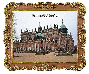 Sanssouci Park Potsdam Brandenburg Deutschland Kühlschrankmagnet 3D Reise Souvenir Kühlschrank Dekoration Magnetaufkleber Bastelsammlung