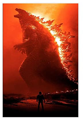 GUyfam Godzilla Vs King Kong Filmposter 13 Leinwand Poster Schlafzimmer Dekor Sport Landschaft Büro Zimmer Dekor Geschenk 30 x 45 cm