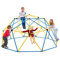 GOPLUS Ø 305cm Kletterkuppel mit Schaukel, Indoor & Outdoor geometrischer Kletterturm, Gewichtskapazität von 360kg, Klettergerüst Kuppel für Kinder im Alter von 3-10 Jahren (Gelb)
