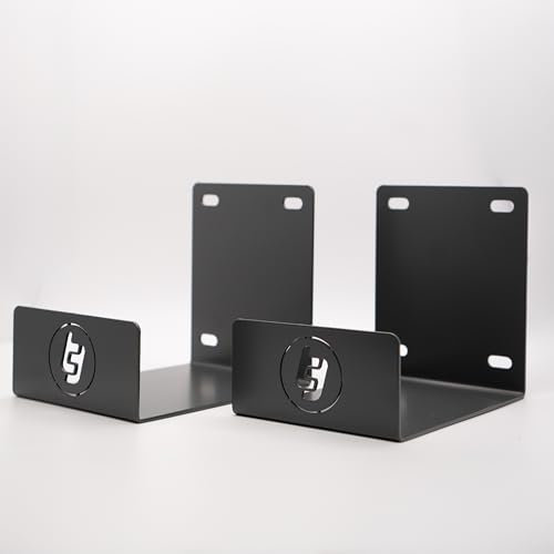 TradeTidy Grey Ladder Brackets (Pair) – Heavy Duty Steel Ladder Holders for Wall or Van Mounting | Ideal for Garages, Workshops, Sheds & Trade Vans | Made in UK | Wall Mounted Storage Hooks