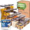 Viwares Vorratsdosen mit Deckel Luftdicht - 15er Vorratsbehälter Set - BPA-FREI - Schüttdosen zur Mehl Zucker & Müsli Aufbewahrung Küche - Praktische Aufbewahrungsbox Küche für alle Lebensmittel