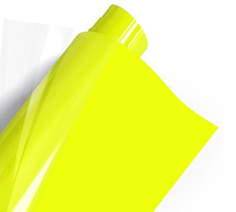 POLI-FLEX TURBO Flexfolie Meterware Farbauswahl für T-Shirts, Breite:30.5 cm, Farbe:4940 NEON-YELLOW