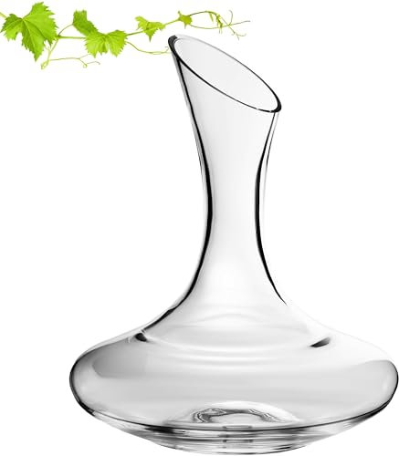 IMPERIAL Dekanter 2100ml Weinkaraffe aus Crystalline Glas Serie 'Athen' Weindekanter Handgefertigt Rotweinkaraffe groß