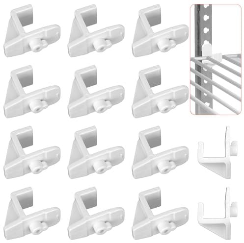 14pcs Plastic Refrigerator Shelf Clips, Freezer Shelf Clip Cooler Shelf Support Bracket Commercial Shelf Clip for Fridge (White)