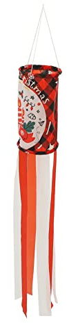 BESPORTBLE Lot De 2 Maniques De Noël En Polyester Indicateur De Vent Fournitures De Noël Drapeau De Jardin Décorations De Panneau Suspendu En Feutre Description