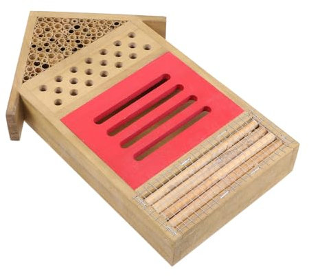 CAXUSD Bienenhotel Aus Bienenhaus Für Garten Nistplatz Für Honigbienen Insektenhotel Handgefertigt Naturmaterial Outdoor Nisthilfe