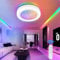 Viugreum 45CM RGB Ceiling Fan with Light and Remote Control, Dimmable LED Ceiling Fan 3000/4500K/6500K, Reversible Mode, 6 Adjustable Wind Speeds, 2H 4H Timer LED Fan Light for Living Room Bedroom