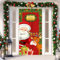 Copriporta Natalizio con Elastico, Decorazione per Porta D'ingresso, Copertura Natalizia per Veranda 90x210 cm