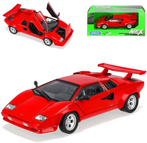 Welly Lamborgihini Countach Coupe Rot Ab 1974-1990 1/24 Modell Auto
