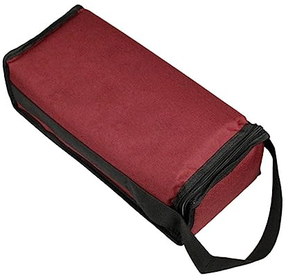 SOLUSTRE Flaschentragetasche Für 2 Flaschen Isolierte Weinreisetasche Mit Gepolstertem Teiler Wein Camping Tasche Für Restaurant Picknick Party Reisen