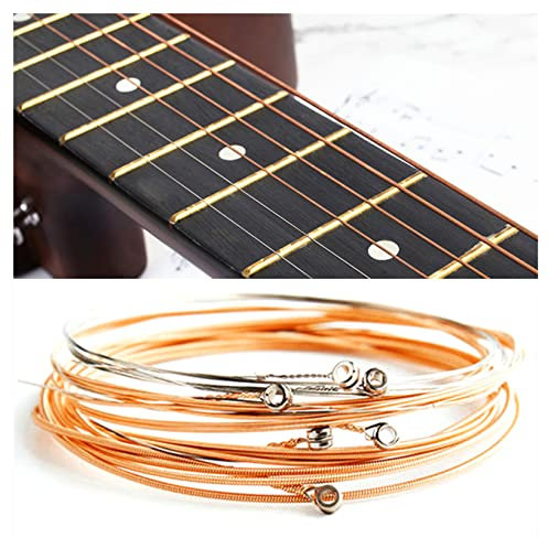 ANKCASE Gitarrensaiten Akustikgitarre 6 stücke Reine Kupfer-Saiten 1-6 for Klassische Klassische Gitarre-Saiten Stahldraht Klassische akustische Folk-Gitarre-Teile Zubehör Gitarrensaiten