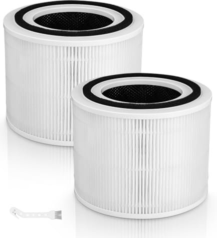 2 Stück Luftreinigerfilter für LEVOIT Core 300 / Core 300S /Core 300-RF Luftreiniger,H13 HEPA Filter, hocheffizienter Aktivkohlefilter, Vorfilter, Dreistufige Filtration,Entfernt 99,98% Staub und Part