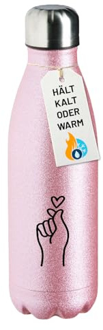 Huuraa Glitzer Trinkflasche K-Pop Fingerherz Zeichen Geschenk