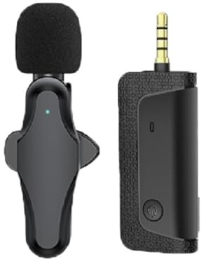 Jkjlorey K35 Pro Wireless Microphone Lavalier Noise Reduction 3.5mm AUX for Megaphones Amplifier Camera Computer Mobile Phone