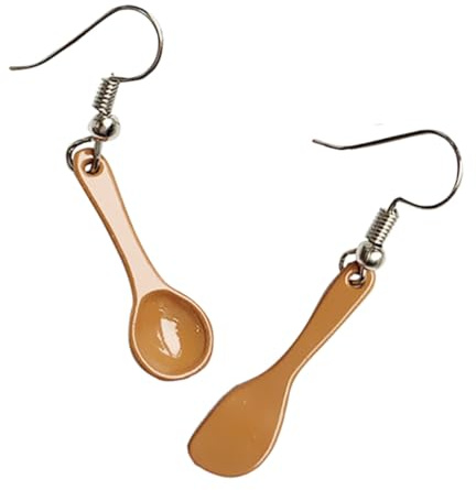 VALICLUD Boucles Oreilles Mini Cuillère et Spatule Faites Main Bijoux Oreille Rigolos Légers pour Femmes Accessoires Originaux et