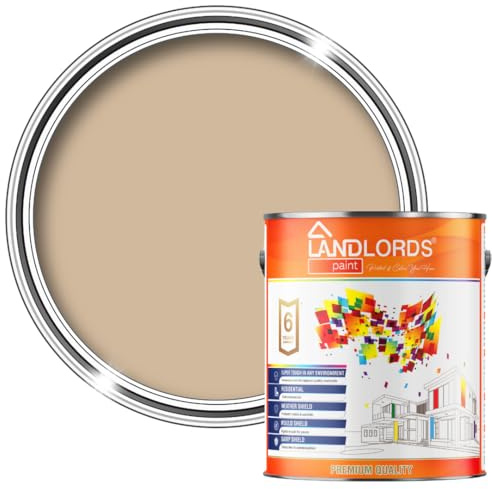Landlords Fence and Garden Shed Paint | Furniture, Barn, Wood and Outdoor Paint | Quick-Drying Protection for Furniture | Beige 5L