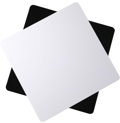 30 / 40cm Lightweight Acrylic Poster Board for Photography Square White Black Reflective Display Table Backdrops Recyclable