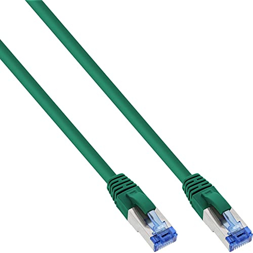 InLine 76807G Patchkabel, S/FTP (PiMf), Cat.6A, 500MHz, halogenfrei, Kupfer, grün, 7,5m