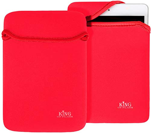6 Red Slim Soft Neoprene Sleeve for e-Reader eBook Android Tablet PC MID Netbook Sleeve Pouch Neoprene Protective Cover Case