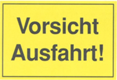 Connex DY220824 Hinweisschild Vorsicht Ausfahrt“, 200 x 300 mm Witterungsbeständig