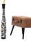 Leewadee Große Deko Bodenvase Für Dekozweige, Hohe Standvase Für Pampasgras, Design Holzvase, 70 cm, Schwarz