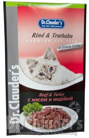 Dr. Clauders Katze Rind + Truthahn 100g Frischebeutel