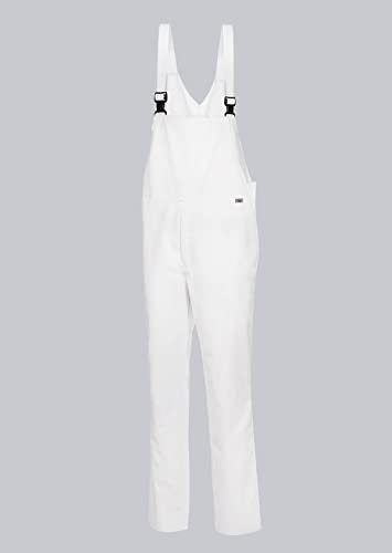 BP 1675-558-21-Mn Unisex Latzhose, mit Gummizug in der Taille, 245,00 g/m² Stoffmischung, weiß, Mn