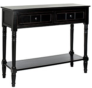 Safavieh EUH5710B Camden Console Pin Affligé Noir 88 x 33 x 73,66 cm