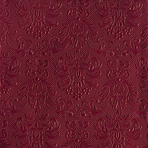 Ambiente Servietten Dinner/Party ca. 40x40 Elegance Bordeaux - Hochzeit - Taufe Geprägt - Ideal Als Geschenk