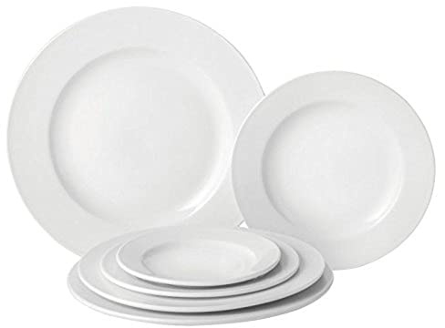 Utopia Pure White, E10023-000000-B06024, Wide Rim Plate 9 Inch (23 cm) (Box of 24) | Commercial-grade tableware built for busy catering environments, offering durable service for restaurants and hotels.