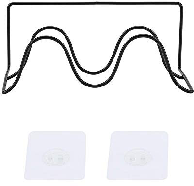 Double Layer Shoes Rack Hanger Shelf Holder Wall Mounted Shoes Rack for Entryway Over The Door Shoe Hangers Organizer Hanging Shoe Storage Racks(Black)