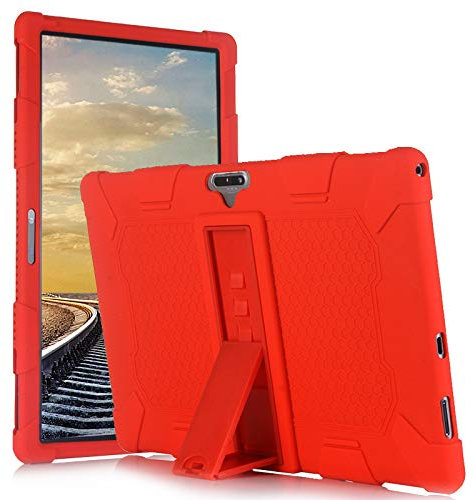 AKNICI TECLAST M16 Coque - 11.6 Pouces Étui Cover Housse de Protection en Silicone Réglage Multi-Angle Anti-Collision Compatible avec Tablette Tactile TECLAST M16 - Rouge