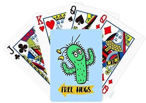 OFFbb-USA Free Hugs Cactus Jeu de cartes de poker
