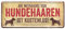 Mitnahme Hundehaare kostenlos - Retro Deko Blechschild - dekoratives Schild mit witzigen Spruch für Hundebesitzer - schöne Metallschild Dekoration Hundehalter - Hinweisschild für Besucher - 28x12cm