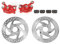 OUKENS Freno a disco posteriore, set pastiglie pinza freno a disco posteriore da 140 mm adatto per scooter elettrico ATV 49CC