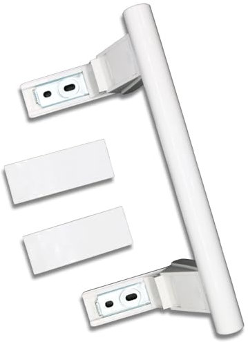 ANAKEL HOME Türgriff Ersatz 7430668 passend für Liebherr Kühlschrank, Kühlschrankgriff | inklusive 2 Zierkappen, Weiß, 21 cm