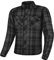 SHIMA RENEGADE MEN Motorrad Hemd - Verschleißfest Baumwolle Karierte Motorradjacke Herren mit CE Protektoren, FiberQL Aramid und Kühlungsschicht Reißverschluss (RENEGADE 2, Schwarz, 4XL)