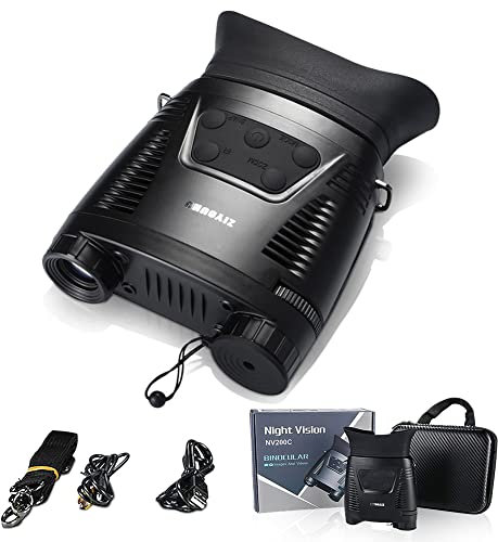 Djioyer Nachtsichtbrille Fernglas, HD Digital Infrarot Nachtsicht Scope Wildkamera mit LCD-Bildschirm, 4 Modi, nimmt Video & Foto auf, Tracking bis zu 300 Meter