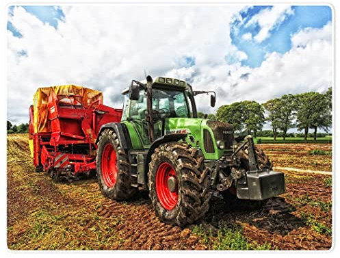 Zomer Flauschige Decke Weich & Warm Mikrofaser Wohndecke,150x200cm Kuscheldecke als Sofadecke oder Tagesdecke-Traktor,Trecker Bauernhof
